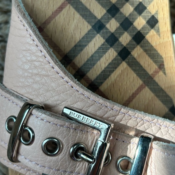 Burberry Brigitte Women's 38 US 8 Wooden Clog Slide - NWOT. Never Worn. Pink - Picture 2 of 10